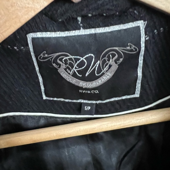 RW&Co. Black striped coat size small - Picture 3 of 3